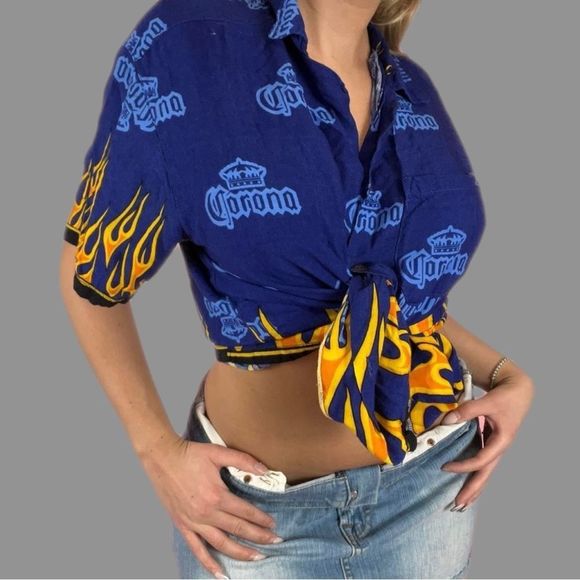 ❌SOLD❌ Corona Beer Beach Button Shirt - Picture 2 of 5